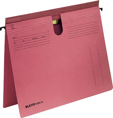 Image de 50 LEITZ Dossiers suspendus SERIE 1814 Carton rouge DIN A4