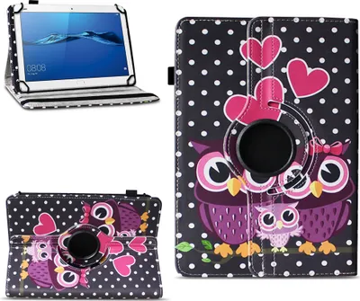 Produktbild von Tablet Hülle für Huawei MediaPad T1 T2 T3 T5 10 Tasche Case 360 Drehbar CoverFarben:Motiv 4