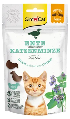 Immagine prodotto di GimCat Snack croccanti all'anatra con erba gatta, 1 bustina, 50 g