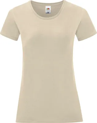 Immagine prodotto di Fruit of the Loom 61-432-0 | T Iconic da donna, 100% cotone pettinato e filato ad anelli - Colore: Naturale - Taglia: S