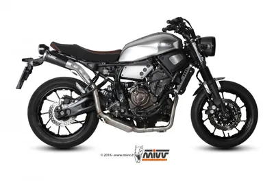 Image de Silencieux Mivv SPORT GHIBLI système complet 2x1 inox & céramique noire pour YAMAHA XSR 700 B