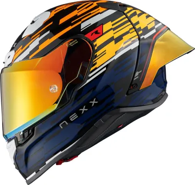 Immagine prodotto di Nexx X.R3R GLITCH RACER CARBON ORANGE.BLUE casco (62-XL)