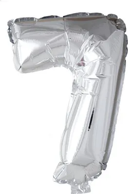 Immagine prodotto di Palloncino in foil Massamarkt numero '7' argento 40 cm