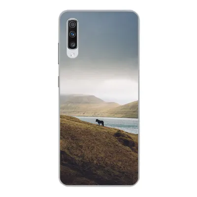 Produktbild von MuchoWow® Handyhülle Schutzhülle Hülle für Samsung Galaxy A70 Pferd - Berg - Landschaft Silikon Softcase Handy Hülle - Schutzhaube