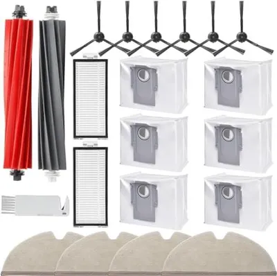 Produktbild von Zubehörset für Roborock Q8 Max / Q8 Max + / Q5 Pro / Q5 Pro+/Q5 Max+ Staubsauger, 6*Staubbeutel 2*Main Rollbürste 6*Seitenbürsten 2*Filter 4*Mopp Wischtücher