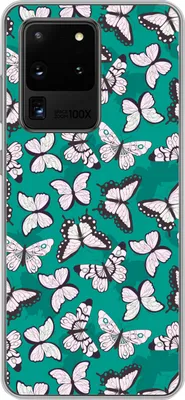 Produktbild von MuchoWow® Handyhülle Schutzhülle Hülle für Telefoonhoesje Samsung Galaxy S20 Ultra Mädchen - Schmetterling - Tiere - Muster - Mädchen - Kinder - Kinder Silikon Softcase Handy Hülle - Karteninhaber