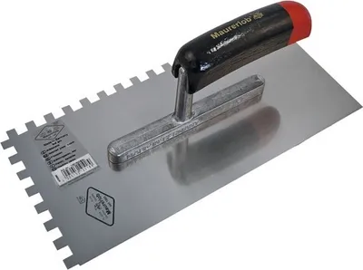 Produktbild von Glättekelle Maurerlob 28 cm 8x8 gezahnt