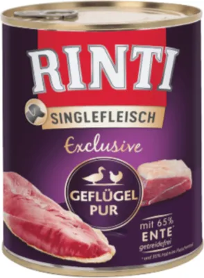 Image de Rinti 800gx6 Viande seule Exclusive Volaille Pur