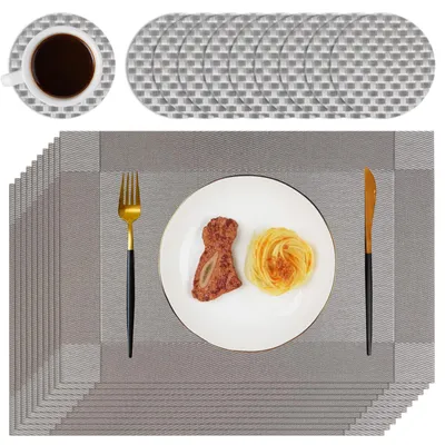 Produktbild von Set mit 10 rutschfesten Untersetzern, 45 x 30 cm