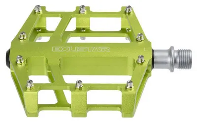 Produktbild von Exustar Plattformpedal MTB/BMX grün Industriegelagert.