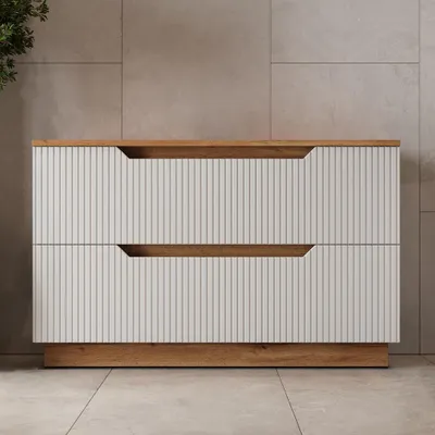 Obrázek produktu pro Dolní skříňka pod dřez Vicco Lotta Bílá 99.4 x 62.5 cm se 2 zásuvkami, Model 58671