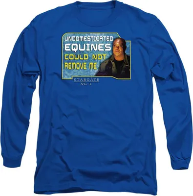 Imagen del producto de Camiseta de manga larga uni para hombre/mujer, diseño "Dedicated" de Stargate SG-1, modelo TV23529 (talla XL), color azul real