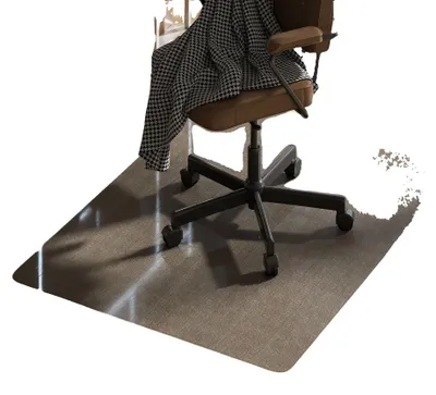Productafbeelding van Beschermmat voor de vloer, duurzaam PVC, Europees design, zwart, 91x152 cm