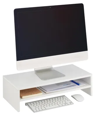 Produktbild von Monitorständer Monitorerhöhung Bildschirmerhöhung - 54 x 25,5 cm - Weiß - Bis 10 kg - Für Schreibtisch