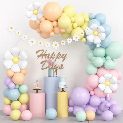 Produktbild von Gänseblümchen Geburtstag Luftballons Set 74mm Blume Folienballon Girlande Kit - Hochwertige Party Ballons für Mädchen, Karneval, Themenfeiern