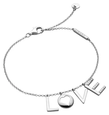 Produktbild von Esprit ESBR00231118 Damen Armband LOVE AmorySilber Weiß 22 cm