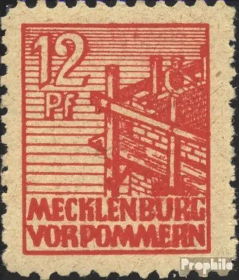 Produktbild von Briefmarken Sowjetische Zone (All.Bes.) 1946 Mi 36z b dünnes Papier  postfrisch Abschiedsserie