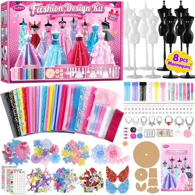 Mode-Designer-Kit für Mädchen, 1200 Teile, bunt