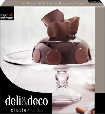 Produktbild von Royal Leerdam Kuchenplatte Glas auf Fuß 33 cm x 12,2 cm | 2 Stk