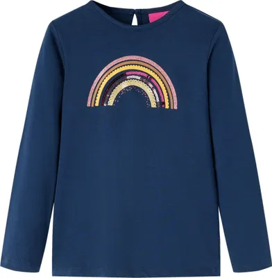 Produktbild von Kinder-Langarmshirt Marineblau 92