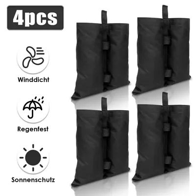 Produktbild von Yakimz 4X Pavillon Sandsäcke Outdoor-Sandsack Standfuß Gewichte Set schwarz Für Zelt Faltpavillon Halterung Party robust Waterproof