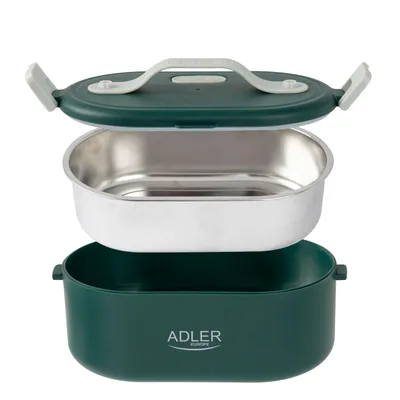 Produktbild von Adler AD 4505 grüner Lebensmittelbehälter beheizte Lunchbox Set Behältertrenner Löffel 0,8 l 55 W