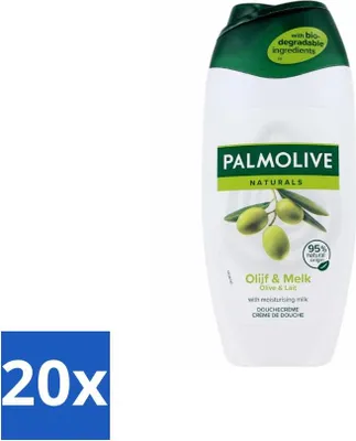 Produktbild von Palmolive Naturals Duschcreme – Olive & Milch – Natürliche Inhaltsstoffe – 250 ml - Vorteilspack - 20 Stücke