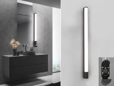 Immagine prodotto di Lampada da parete a LED per bagno PIERA, nera, 119 cm