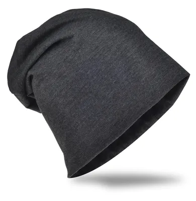 Produktbild von Beanie Muetze Unifarbe Anthrazit