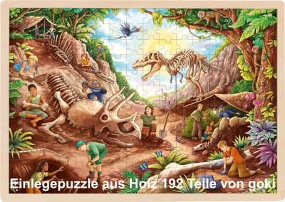 Produktbild von Einlegepuzzle Dinosaurier Ausgrabung 192 Teile von goki