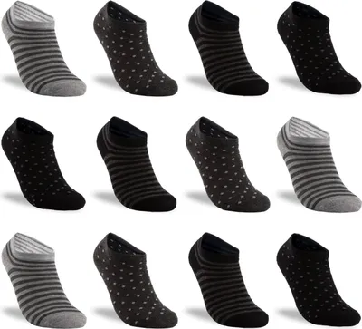 Produktbild von TEXEMP Damen Sneaker Socken 6 - 18 Paar Kinder Baumwolle Freizeit Sport | B196 - 35-38 - 12er Pack