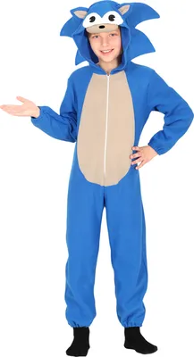 Immagine prodotto di Costume kigurumi personaggio avventura videogiochi tuta carnevale blu personaggio cappuccio supereroe divertente festa in maschera, taglia: 98/104 colore: blu