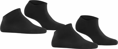 Produktbild von Esprit Damen Sneakersocken 2er Pack - Einfarbig Schwarz 35-38 (Size 2.5-5 UK)