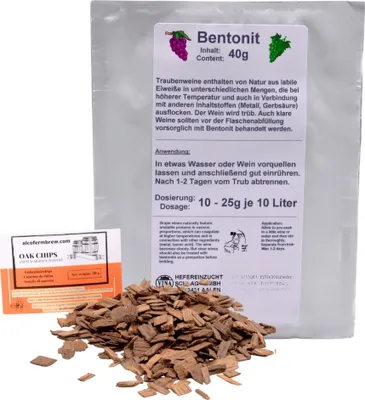 Produktbild von VINA Bentonit 40g Klärmittel - Weinklärung, Klärungsmittel, Weinklärmitte