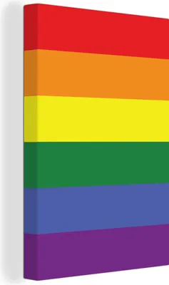 Produktbild von OneMillionCanvasses® - Leinwandbilder - 90x140 cm, Regenbogen - Stolz - Liebe, Wandbilder Kunstdruck Wanddekoration - Wandschmucke - Schlafzimmer