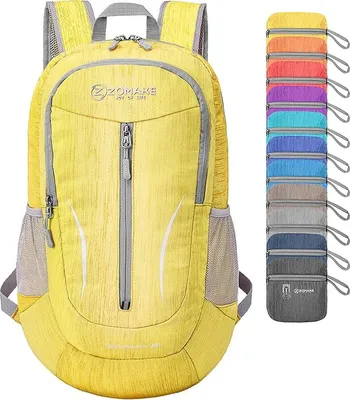 Produktbild von Leichter faltbarer Rucksack 25L wasserabweisend - kleiner Rucksack für Outdoor-Wandern Camping