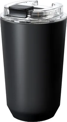 Produktbild von Vakuum-Isolierbecher aus Edelstahl mit Silikondeckel, isolierter Becher, Reisekaffeebecher, auslaufsicher, wiederverwendbar, doppelwandiger Kaffeebecher
