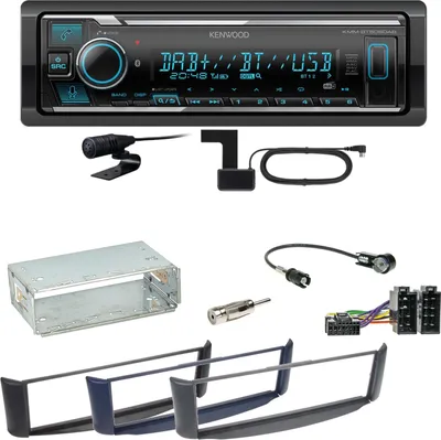 Produktbild von Kenwood KMM-BT508DAB Bluetooth Digitalradio USB Einbauset Smart ForTwo 450
