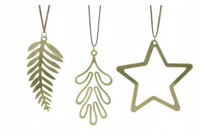 Produktbild von Weihnachtsbaumanhänger, Goldmix, 13 cm