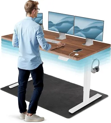 Produktbild von CleverDesk Höhenverstellbarer Schreibtisch elektrisch [] | 140x70cm | Dual-Motor Schreibtisch höhenverstellbar elektrisch | Elektrischer Schreibtisch mit Memory, 2X USB & Kabelversteck