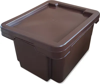 Produktbild von Drehstapelbox Multibox Lagerbox Aufbewahrung Kiste Farbe braun 20 L mit Deckel