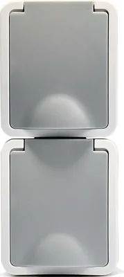 Produktbild von Feuchtraum Doppelsteckdose McPower ''Fix'', Steckanschluss, 250V/16A, IP54, AP