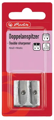Image de herlitz Taille-crayons double, en aluminium, en forme de coin