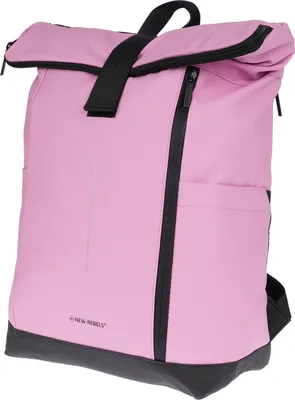 Produktbild von Großer Roll up Rucksack Plane Tasche Fahrradrucksack Kurier Rollup Bag  Pink