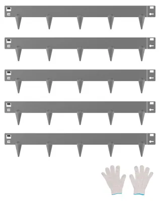 Produktbild von VEVOR Stahl Landschaftsbegrenzung, 6 Pakete 40 x 8 Zoll rostbeständige Metall-Landschaftsbegrenzung, biegsame Gartenbegrenzung, strapazierfähige Rasenbegrenzung, einfach zu installieren, Blumenbeet Gartenweg-Trenner Schwarz, 5 Stück - 39 x 3 Zoll, Grau-a