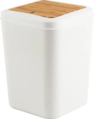 Obrázek produktu pro Odpadkový koš do koupelny Form & Style 7 litrů bílá/bambus