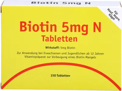 Produktbild von Karl Minck Biotin 5 mg N Tabletten, 150 St. Tabletten