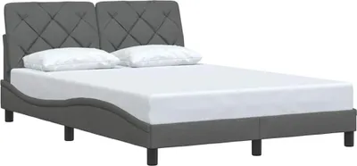 Produktbild von vidaXL Bettgestell ohne Matratze Dunkelgrau 120x200 cm Stoff