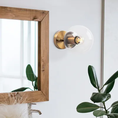 Produktbild von Opviq, Vintage Wandlampe aus Metall (15 x 15 cm), Höhe 24 cm | E14 Fassung, max. 15 W | IP20, Kupferfarben, industrielles Design | Perfekt für moderne Wohnräume.