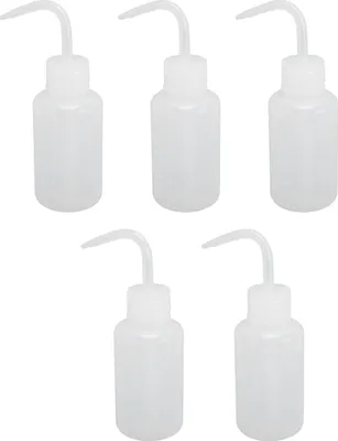 Produktbild von 5 Stück Sicherheitswaschflaschen, Kunststoff-Quetschflasche, Mehrzweck-leer, zum Reinigen, Gießen, 150 ml